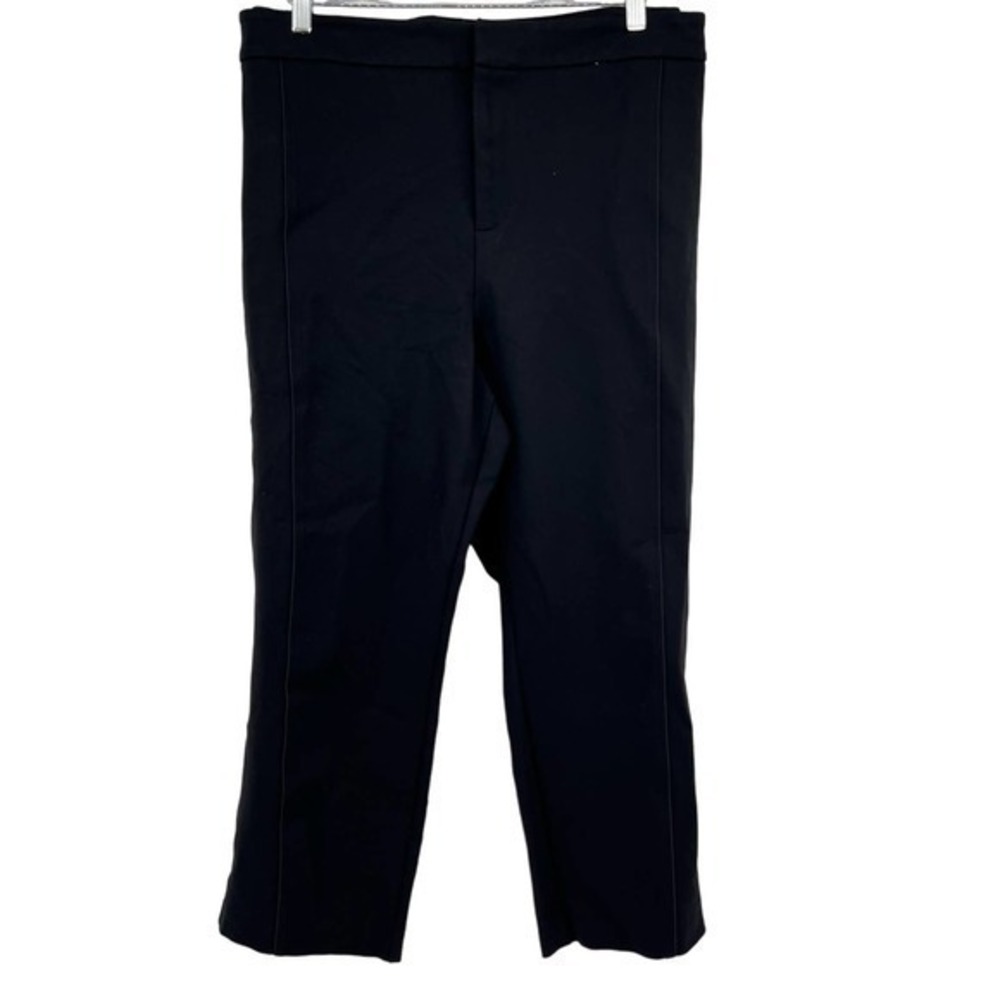 Eloquii plus size black pants career minimalist stretch zip clasp size 28 SHORT